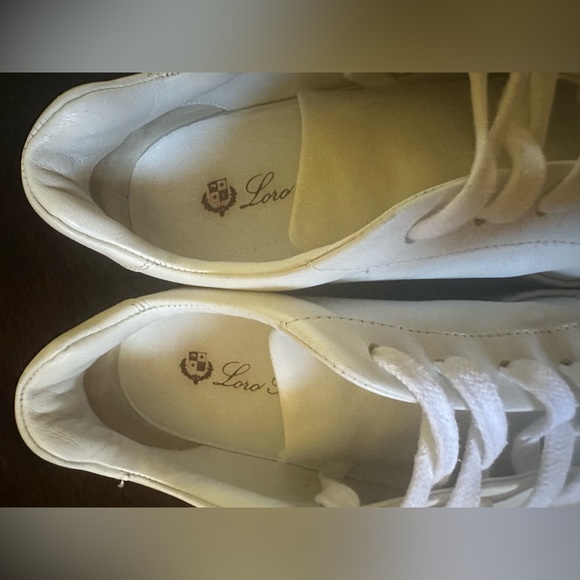 Loro Piana Nuages White Leather Sneakers, Size 7 US, 37 EU, Good Condition - Picture 8 of 16